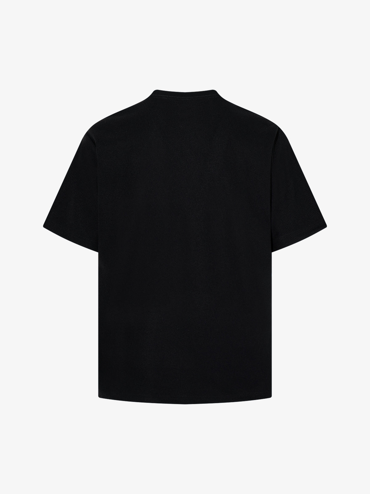 MCCNN | Punk Collage Waffle T-Shirt in Black - back view