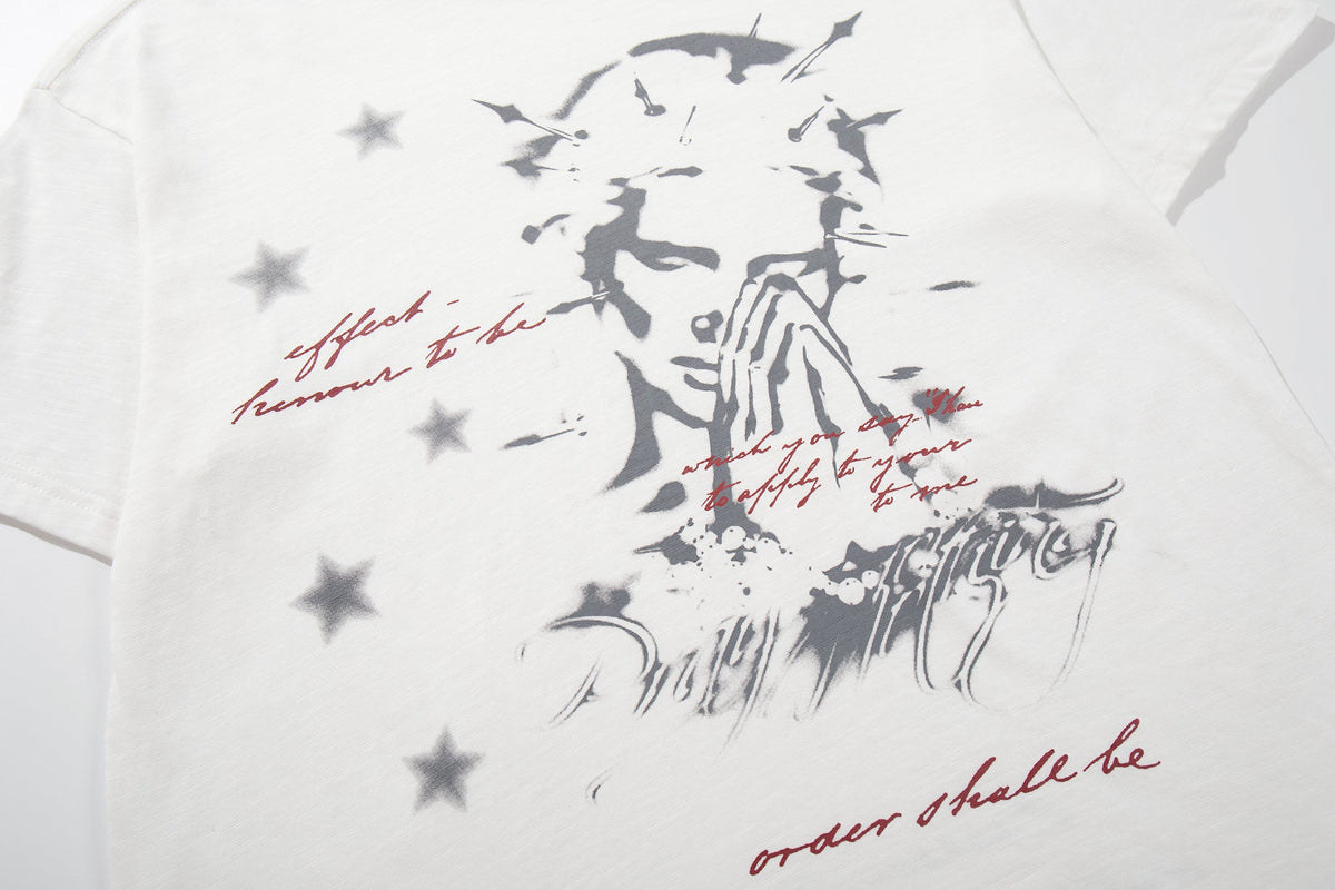 MCCNN | Abstract Portrait and Star T-Shirt - product detail