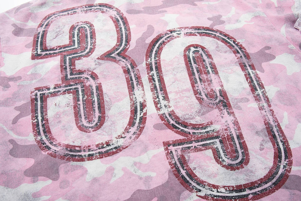 MFOUR | Raw-Edge Camo 39 Polo Shirt - product detail