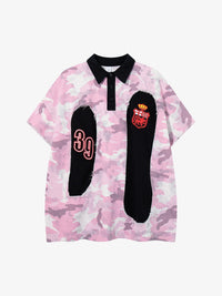 MFOUR | Raw-Edge Camo 39 Polo Shirt