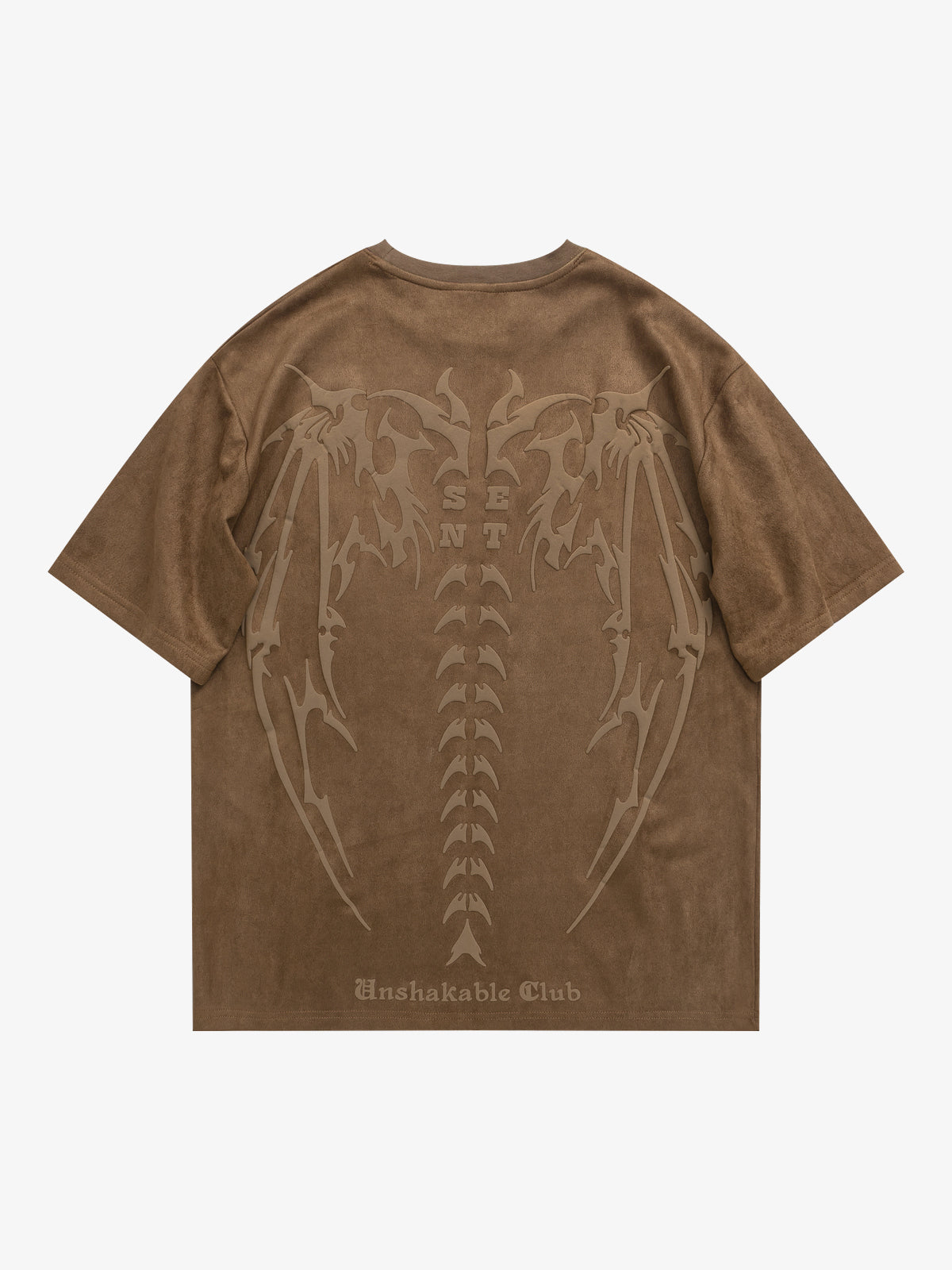 MRSCAREORCW | Unshakable Skeleton T-Shirt in Brown - front view