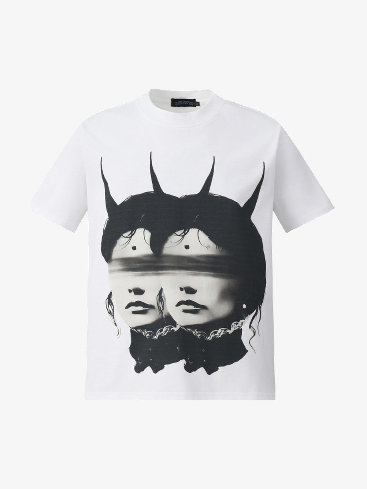 ONE SE7EN | Mirrored Twin Portrait T-Shirt in White - front view