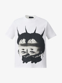 ONE SE7EN | Mirrored Twin Portrait T-Shirt in White - front view