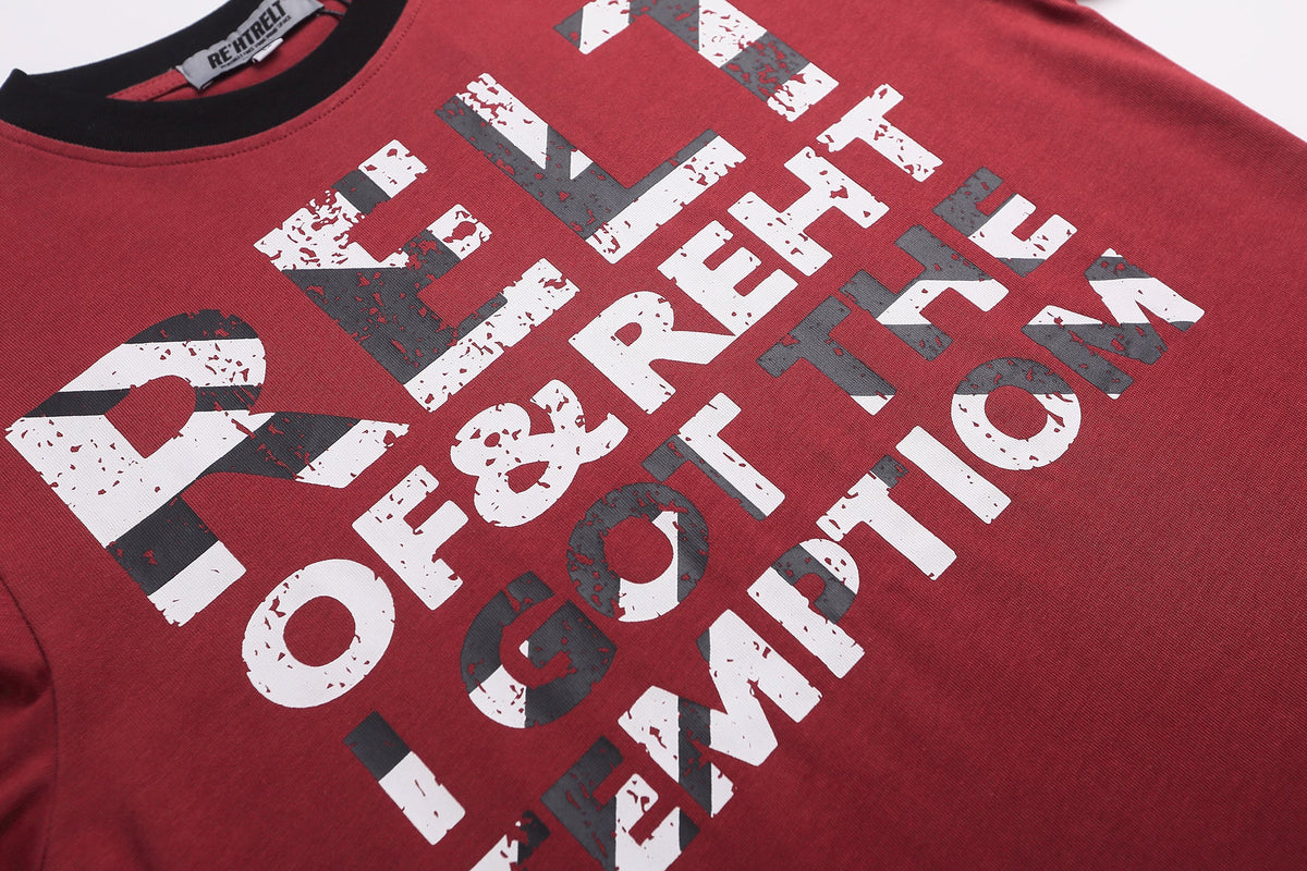 REFUSION | Distressed Statement Ringer T-Shirt - product detail