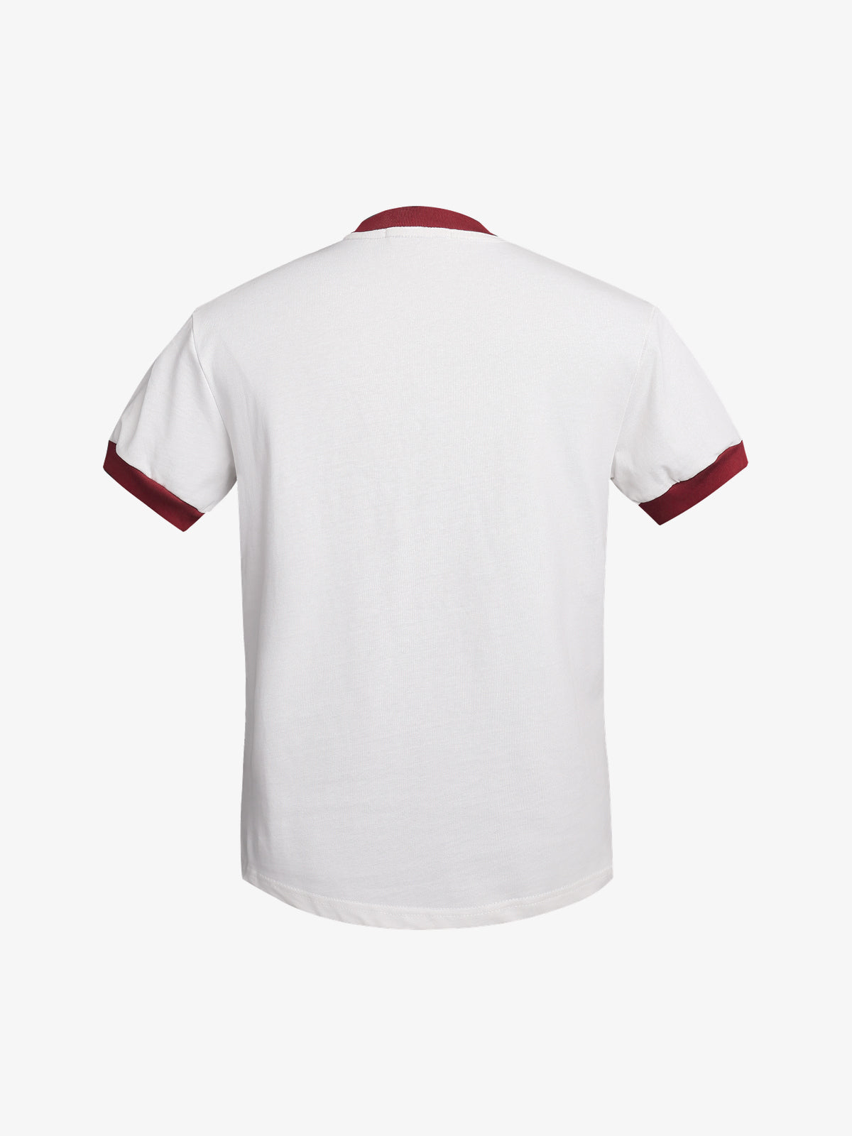 REFUSION | Distressed Statement Ringer T-Shirt in White - back view