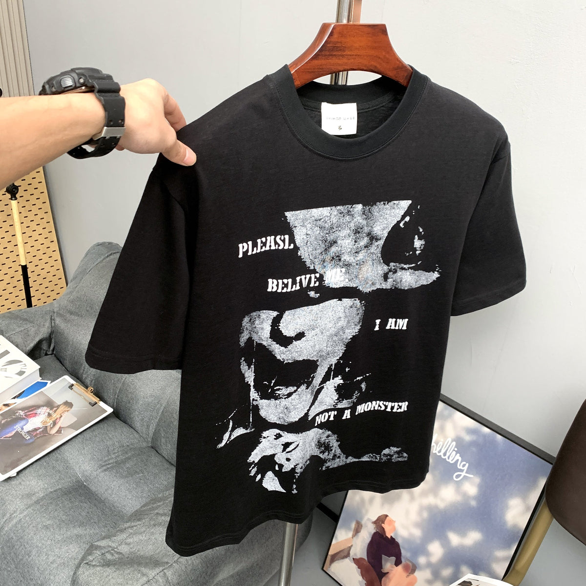 SAVAGE BASE | Not a Monster Portrait T-Shirt - product detail