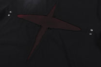 SMK MADE | Cross Cutout Contrast Panel T-Shirt - product detail