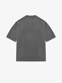 SAVAGE BASE | Reflective-Piping Star-Tag T-Shirt in Gray - back view