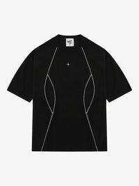 SAVAGE BASE | Reflective-Piping Star-Tag T-Shirt