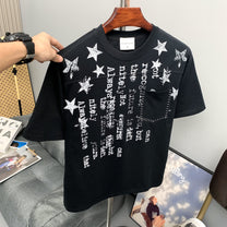 SAVAGE BASE | Star and Inverted Text T-Shirt - product detail