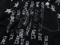 SAVAGE BASE | Star and Inverted Text T-Shirt - product detail
