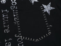SAVAGE BASE | Star and Inverted Text T-Shirt - product detail
