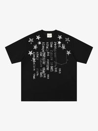 SAVAGE BASE | Star and Inverted Text T-Shirt