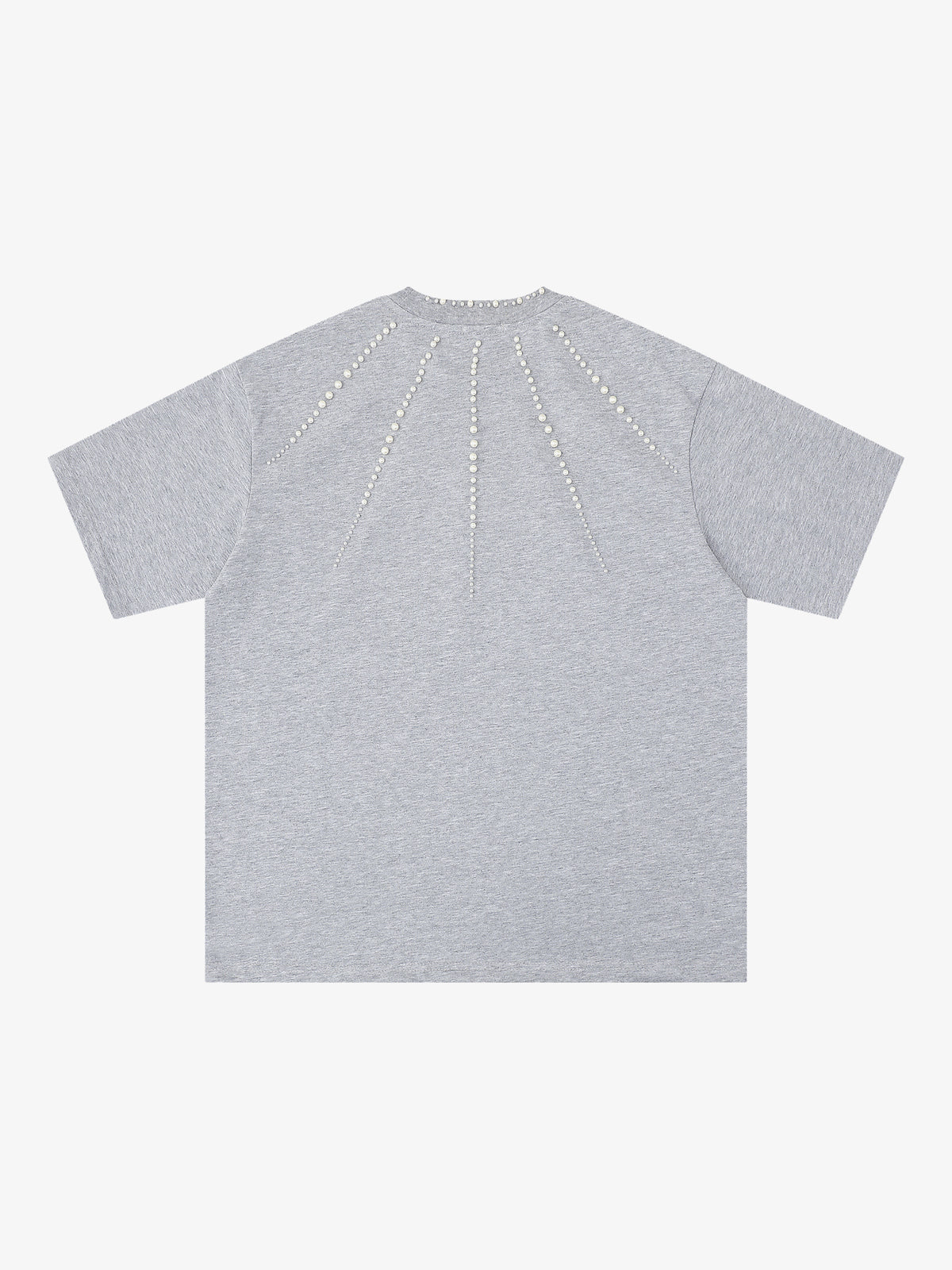 SAVAGE BASE | Radiating Bead T-Shirt in Gray - back view