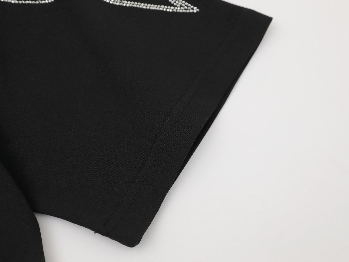 SAVAGE BASE | Rhinestone Angel-Wing T-Shirt - product detail