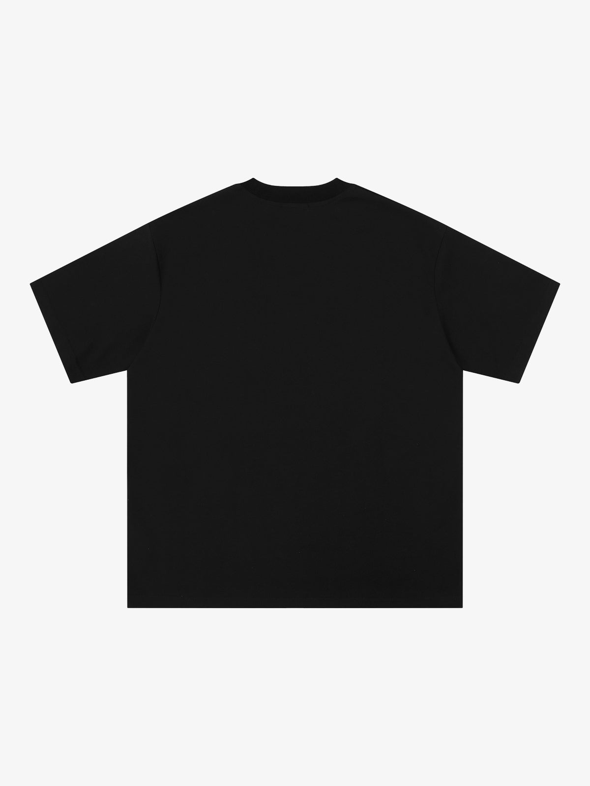 SAVAGE BASE | Rhinestone Angel-Wing T-Shirt in Black - back view