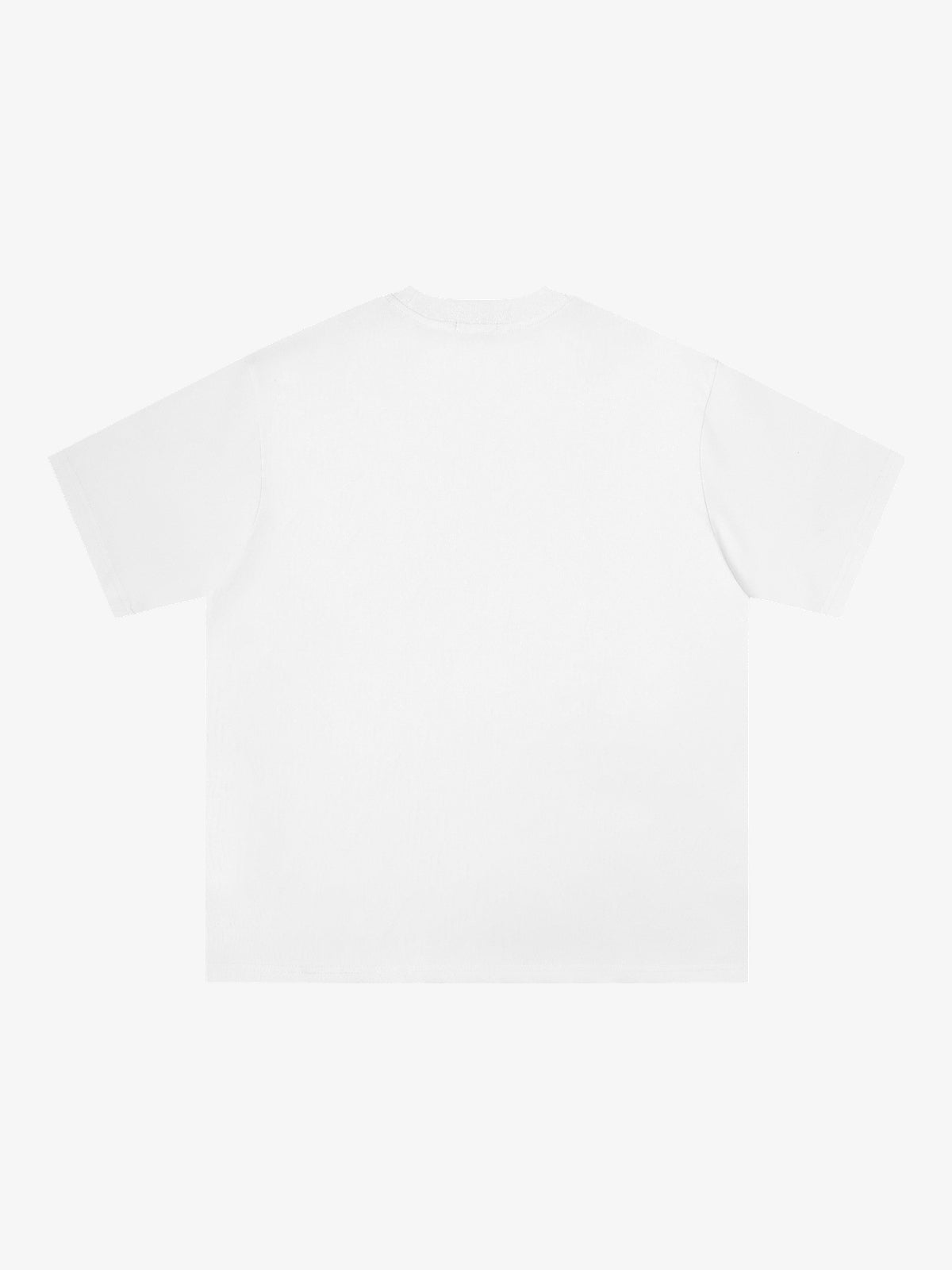 SAVAGE BASE | Rhinestone Angel-Wing T-Shirt in White - back view