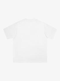 SAVAGE BASE | Rhinestone Angel-Wing T-Shirt in White - back view