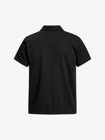 SKATE PARK | Sweeping Script Polo Shirt in Black - back view
