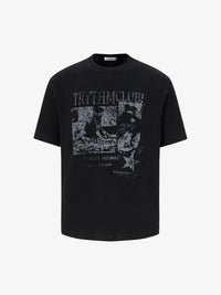 TRYTHMCLU | Faded Collage Waffle T-Shirt