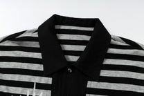 WHOLATE | Striped Collage Polo Shirt - product detail