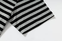 WHOLATE | Striped Collage Polo Shirt - product detail