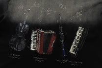 WHOLATE | Musical Instrument Washed T-Shirt - product detail