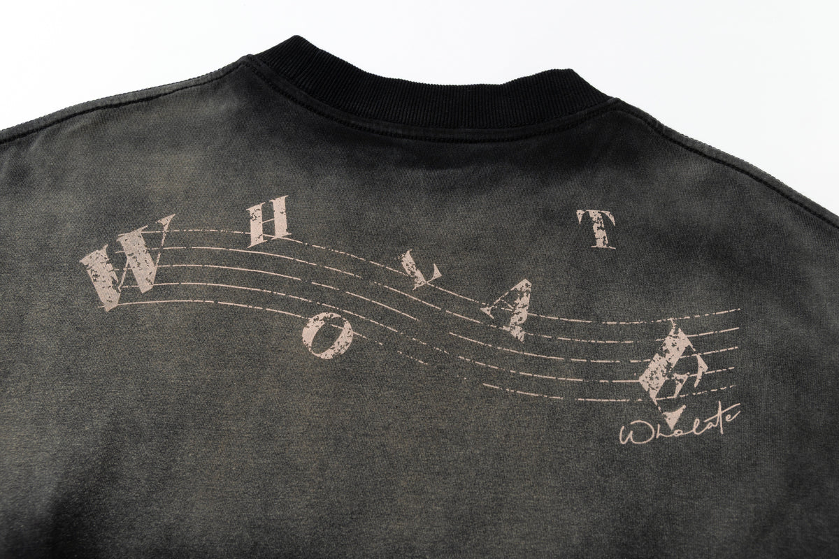 WHOLATE | Musical Instrument Washed T-Shirt - product detail