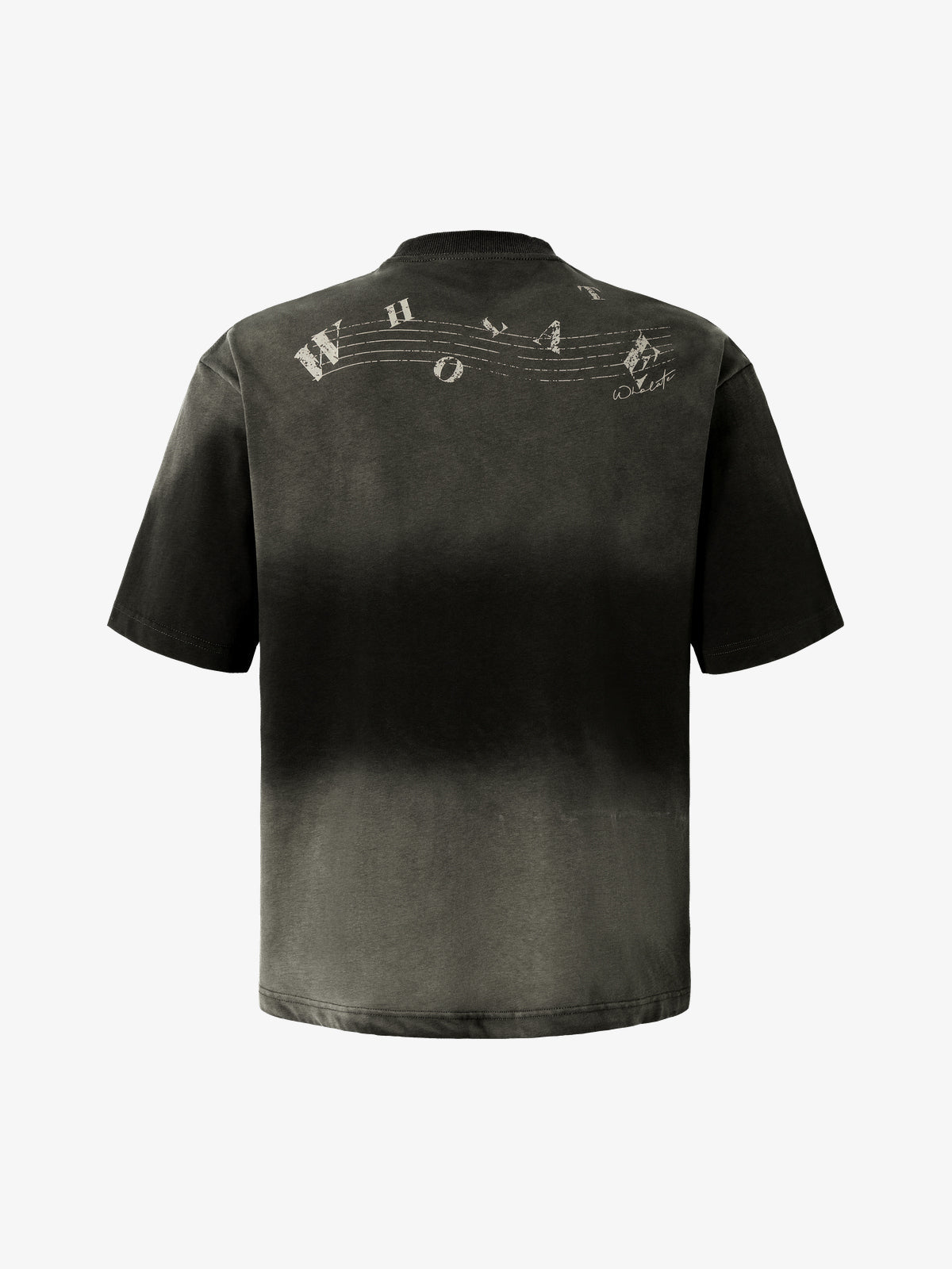 WHOLATE | Musical Instrument Washed T-Shirt in Black - back view