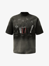WHOLATE | Musical Instrument Washed T-Shirt